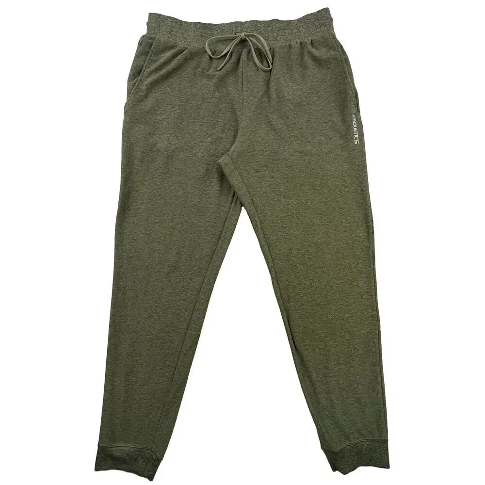 Fabletics Cloud Jersey Joggers Men's L Green Lightweight Athletic Sweatpants